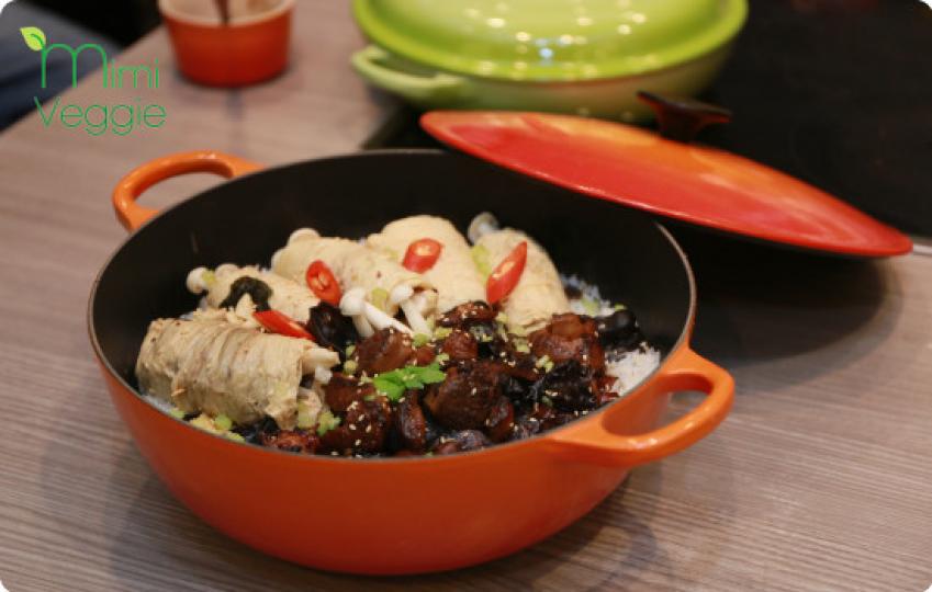 【綠在家中GIY】豉汁素鱔煲仔飯 【綠在家中GIY】豉汁素鱔煲仔飯