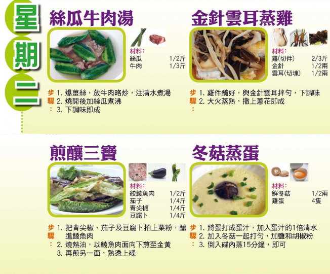 【今日買乜餸】8月19日至8月25日之三餸一湯食譜推介 【今日買乜餸】8月19日至8月25日之三餸一湯食譜推介