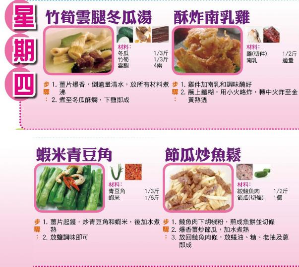 【今日買乜餸】8月5日至8月11日之三餸一湯食譜推介 【今日買乜餸】8月5日至8月11日之三餸一湯食譜推介