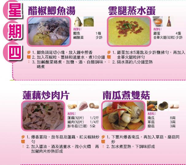【今日買乜餸】8月26日至9月1日之三餸一湯食譜推介 【今日買乜餸】8月26日至9月1日之三餸一湯食譜推介