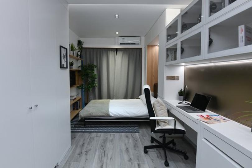 滿足所需: 創新斗室單位組合多元，小者約248平方呎，大者496平方呎，符合不同需要。