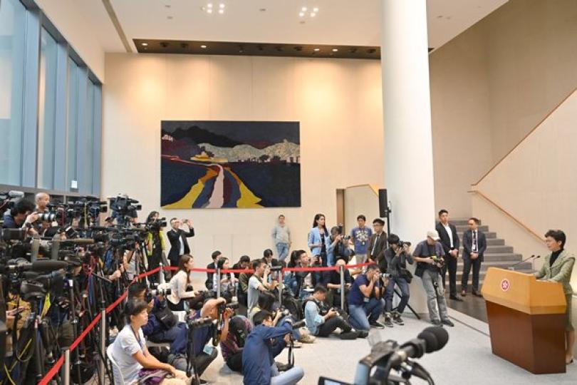 特首感謝各界人士緊守崗位