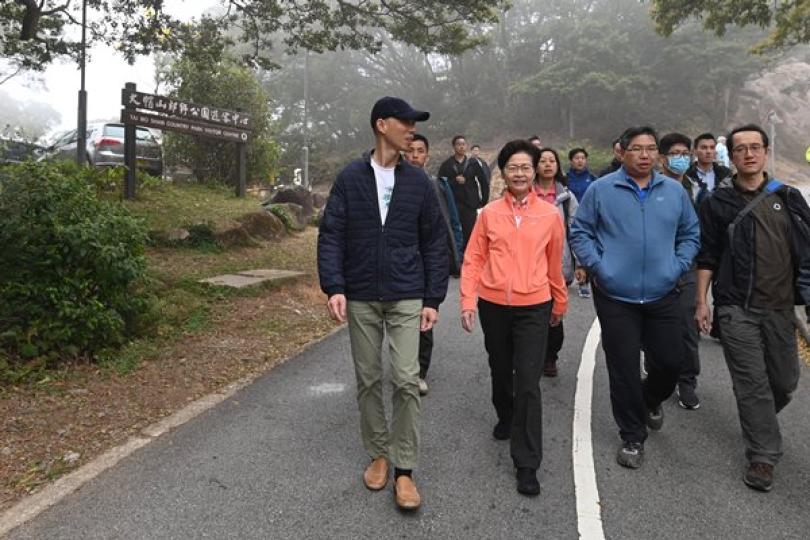 特首視察大帽山郊野公園 特首視察大帽山郊野公園