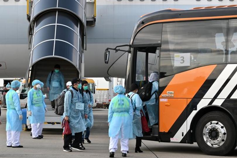 乘包機由鄂返港女子確診 乘包機由鄂返港女子確診