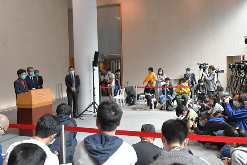 特首:警隊尊重新聞採訪自由 特首:警隊尊重新聞採訪自由