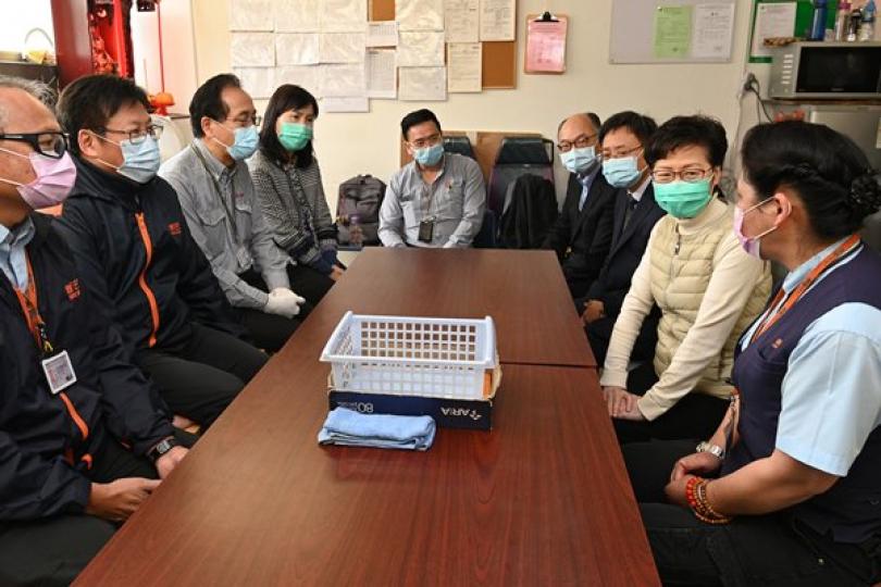 林鄭月娥探訪巴士車長 林鄭月娥探訪巴士車長